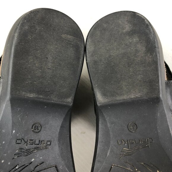 Dansko Women's Size 39 (8.5-9) Reece Black Waxy Leather Slingback Sandals - Picture 11 of 16